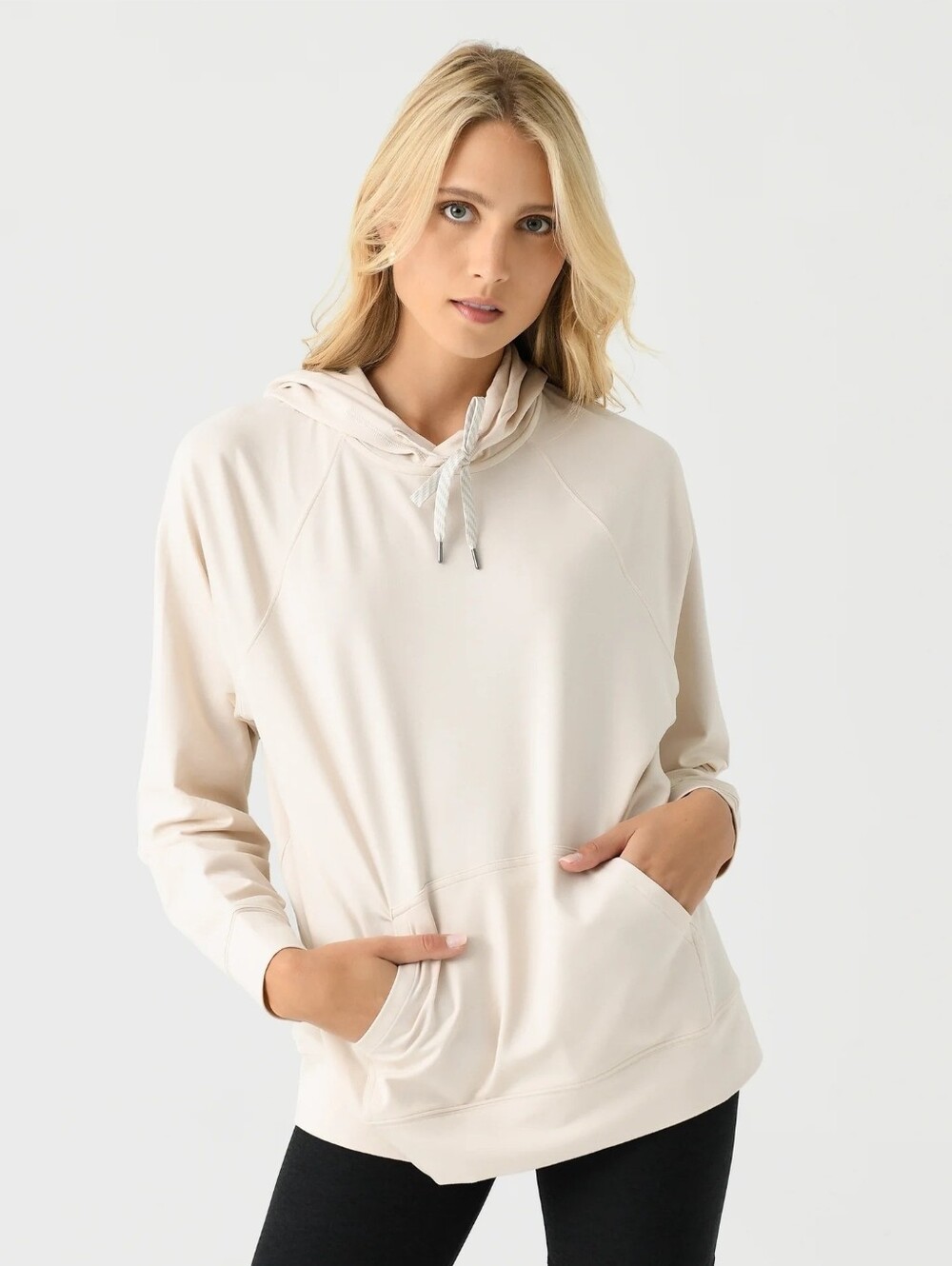 Vuori Halo Oversized Hoodie Milkweed Heather Size Small